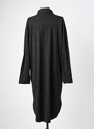 Robe mi-longue manches longues manches longues noir YEST femme