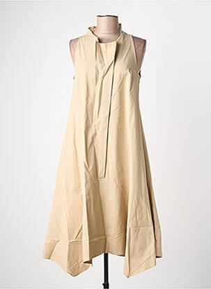 Robe mi-longue sans manche sans manche beige SEMIOLOGY femme