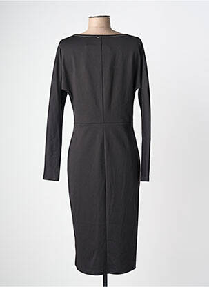 Robe mi-longue manches longues manches longues noir MALVIN femme