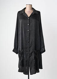Tunique manches longues col chemisier noir ONE O ONE femme