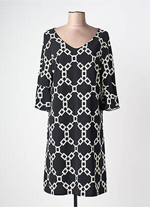 Robe mi-longue manches 3/4 manches 3/4 noir AN II VITO femme