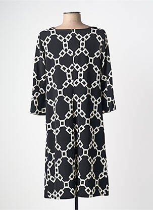 Robe mi-longue manches 3/4 manches 3/4 noir AN II VITO femme