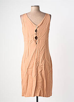 Robe mi-longue sans manche sans manche beige SEMIOLOGY femme