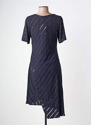 Robe mi-longue manches courtes manches courtes bleu SEMIOLOGY femme
