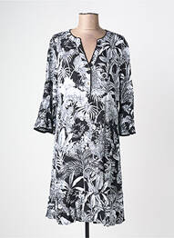 Robe mi-longue manches longues manches longues noir YEST femme