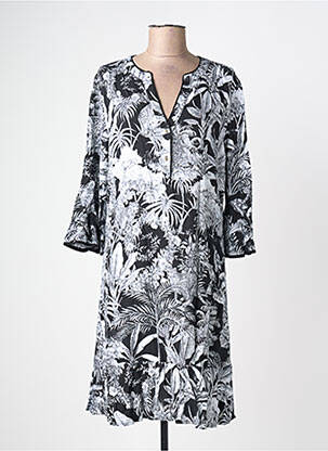 Robe mi-longue manches longues manches longues noir YEST femme