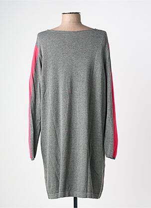 Robe pull col v manches longues gris ADIA femme