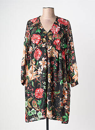 Robe courte coupe fluide manches longues noir SCARLET ROOS femme