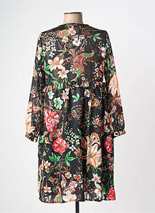 Robe courte coupe fluide manches longues noir SCARLET ROOS femme