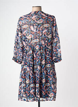 Robe courte coupe fluide manches longues bleu SCARLET ROOS femme