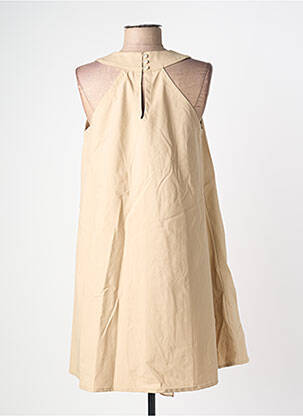 Robe courte sans manche sans manche beige SEMIOLOGY femme