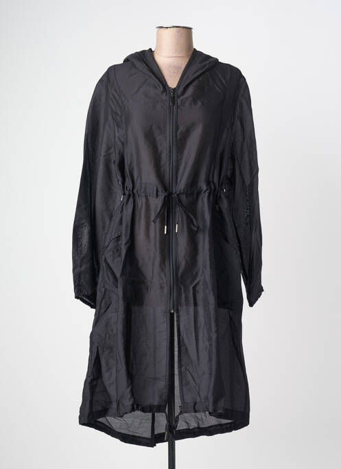 Manteau long a capuche a capuche noir SEMIOLOGY femme