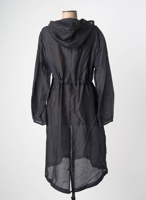 Manteau long a capuche a capuche noir SEMIOLOGY femme