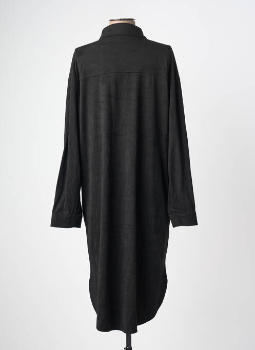 Robe mi-longue manches longues manches longues noir YEST femme