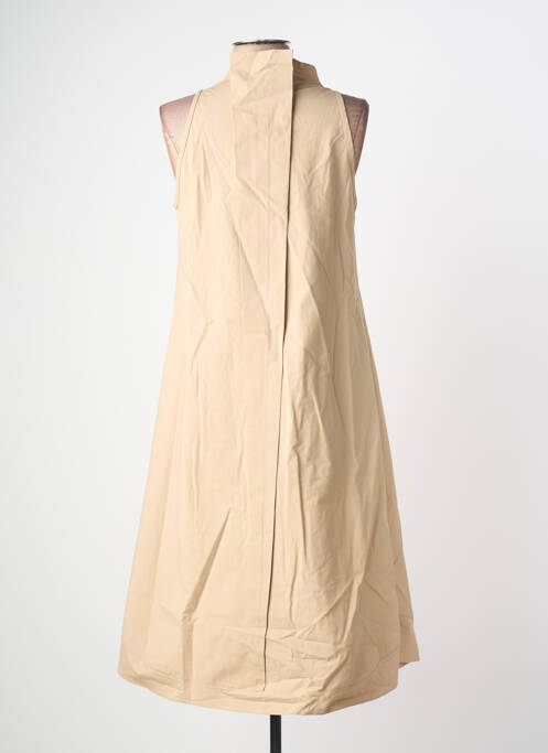 Robe mi-longue sans manche sans manche beige SEMIOLOGY femme