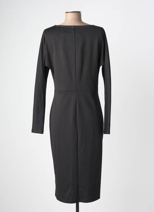 Robe mi-longue manches longues manches longues noir MALVIN femme