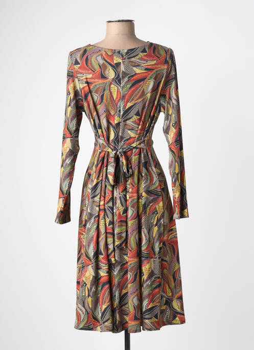 Robe mi-longue imprimé fantaisie manches longues gris AN II VITO femme