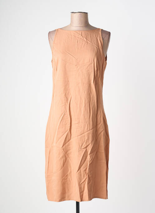 Robe mi-longue sans manche sans manche beige SEMIOLOGY femme