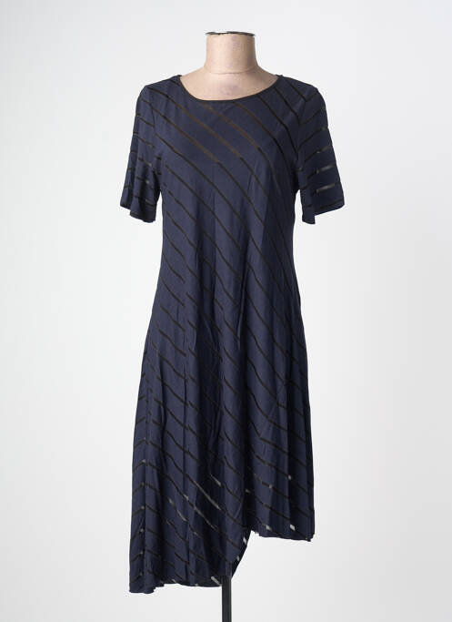 Robe mi-longue manches courtes manches courtes bleu SEMIOLOGY femme