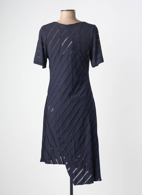 Robe mi-longue manches courtes manches courtes bleu SEMIOLOGY femme