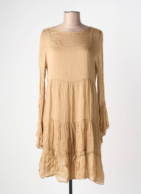 Robe mi-longue beige INFINITY femme