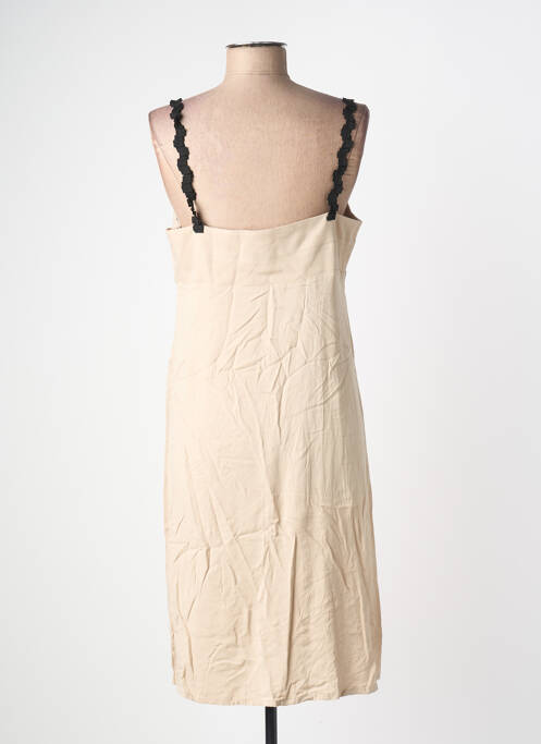 Robe mi-longue beige SEMIOLOGY femme