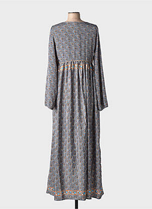 Robe longue manches longues manches longues gris GOLD & SILVER femme