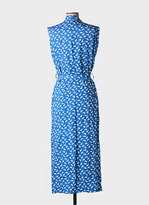 Robe longue imprimé fantaisie sans manche bleu YEST femme