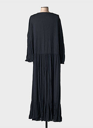 Robe longue manches longues manches longues noir CHICOSOLEIL femme