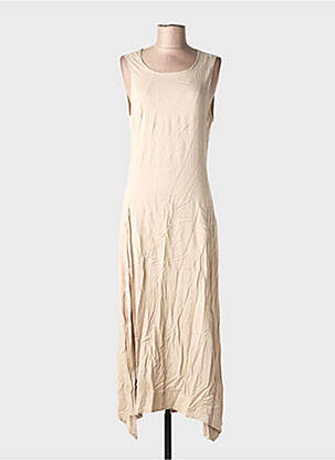Robe longue sans manche sans manche beige SEMIOLOGY femme