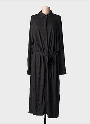 Robe longue manches longues manches longues noir BASE LEVEL femme