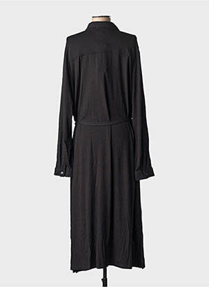 Robe longue manches longues manches longues noir BASE LEVEL femme