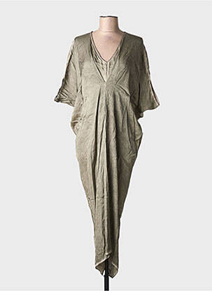Robe longue manches courtes manches courtes gris SEMIOLOGY femme