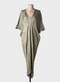 Robe longue manches courtes manches courtes gris SEMIOLOGY femme