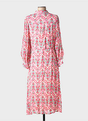 Robe longue manches longues manches longues rose ESQUALO femme