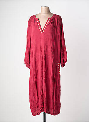 Robe longue manches longues manches longues rouge YESTA femme