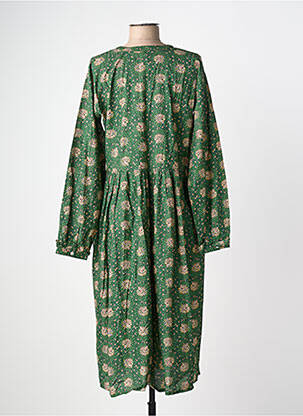 Robe longue imprimé fantaisie manches longues vert CHICOSOLEIL femme