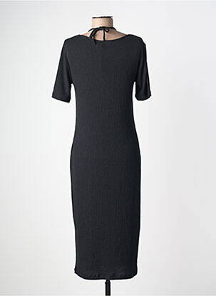 Robe longue manches courtes manches courtes noir YEST femme