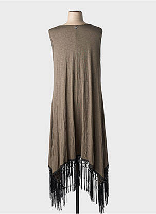 Robe longue imprimé fantaisie sans manche vert MAT FASHION femme