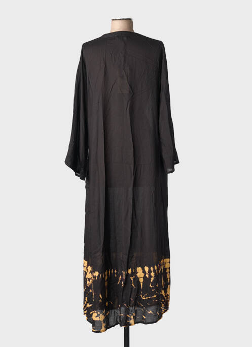 Robe longue manches longues manches longues noir CHICOSOLEIL femme