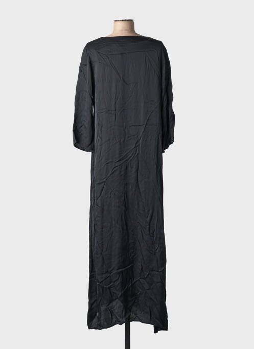 Robe longue coupe fluide manches 3/4 noir SEMIOLOGY femme
