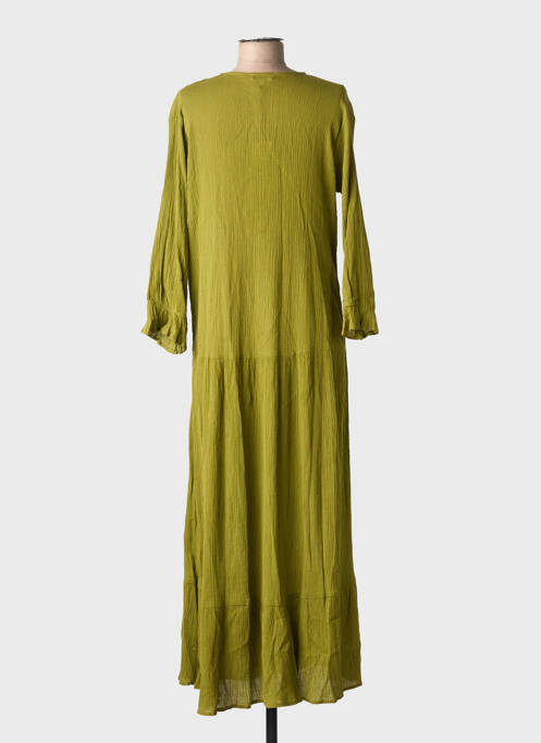 Robe longue manches longues manches longues vert CHICOSOLEIL femme