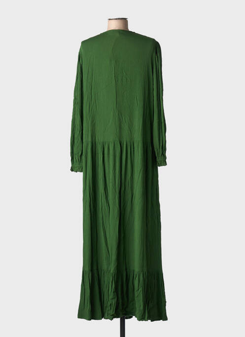 Robe longue manches longues manches longues vert fonce CHICOSOLEIL femme