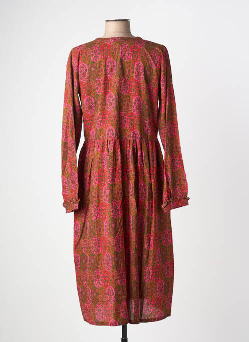 Robe longue manches longues manches longues rouge CHICOSOLEIL femme