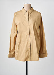 Chemisier coupe cintrée manches longues marron YESTA femme