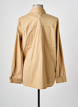 Chemisier coupe cintrée manches longues marron YESTA femme