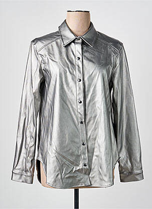 Chemisier coupe cintrée manches longues argent ONE O ONE femme