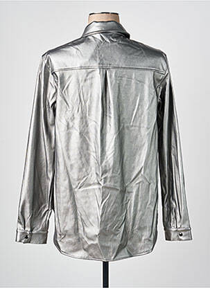 Chemisier coupe cintrée manches longues argent ONE O ONE femme