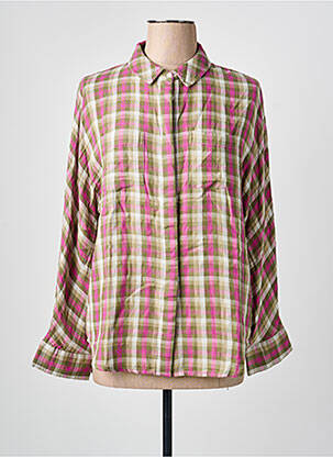 Chemisier tissage crêpe manches longues vert CHICOSOLEIL femme