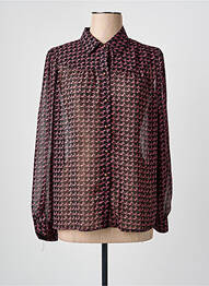 Chemisier tissage crêpe manches longues rose YEST femme